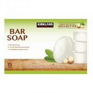 Kirkland Signature Shea Butter Bar Soap, Pack of 15